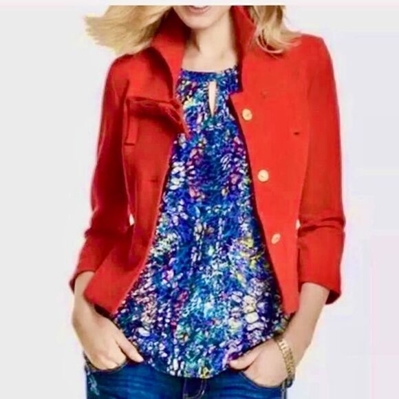NWT CAbi Love Carol Collection Beau Jacket in Red Size 6 - Picture 1 of 3